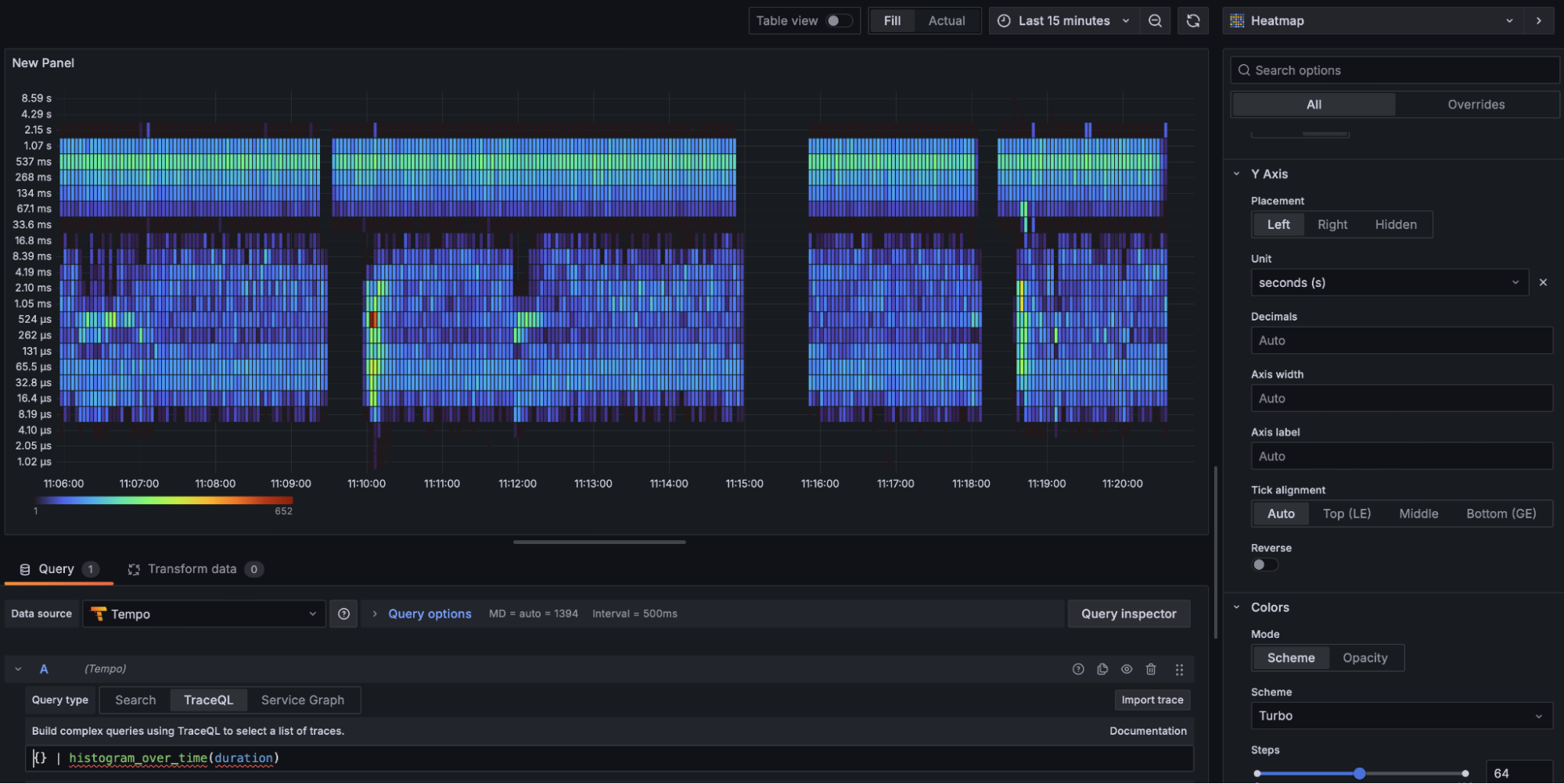 Example histogram_over_time